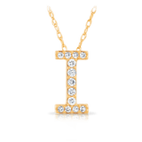 Initial Diamond Pendant set in 9ct Yellow Gold - Wallace Bishop