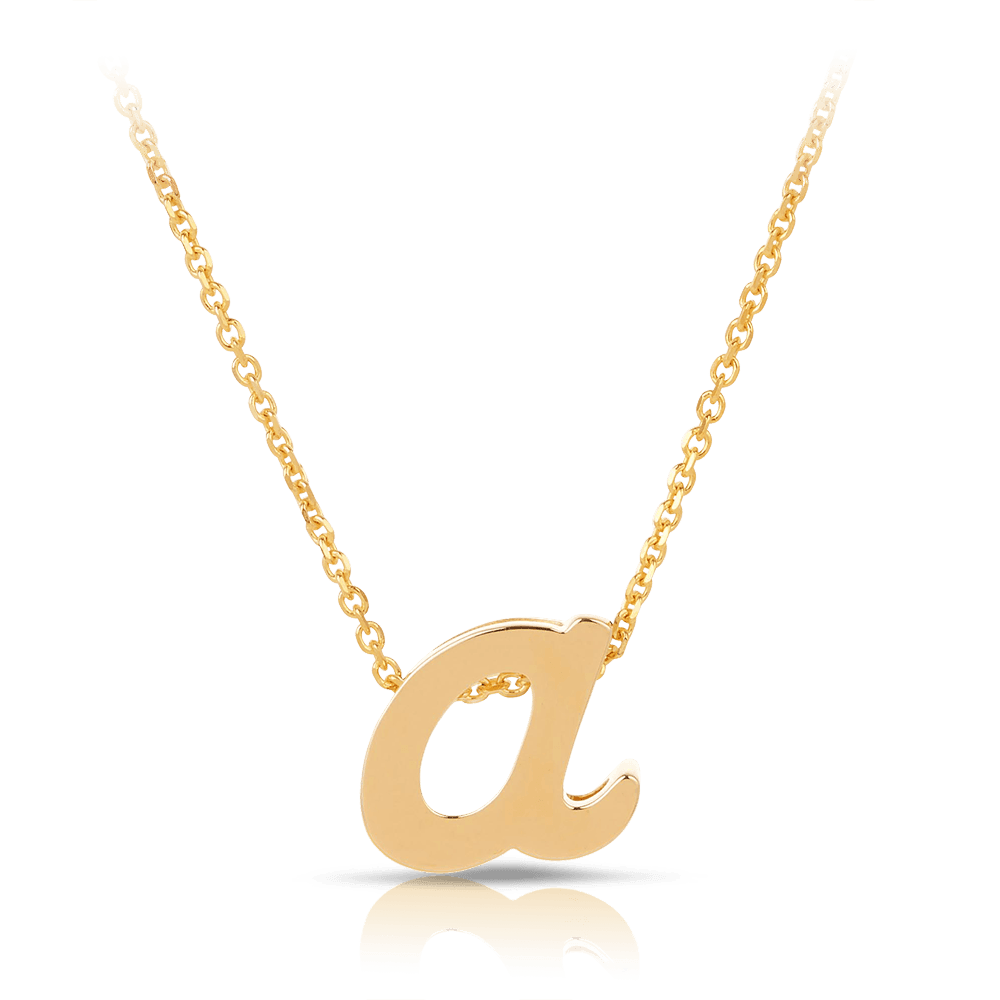 9ct Yellow Gold 'M' Letter Necklace