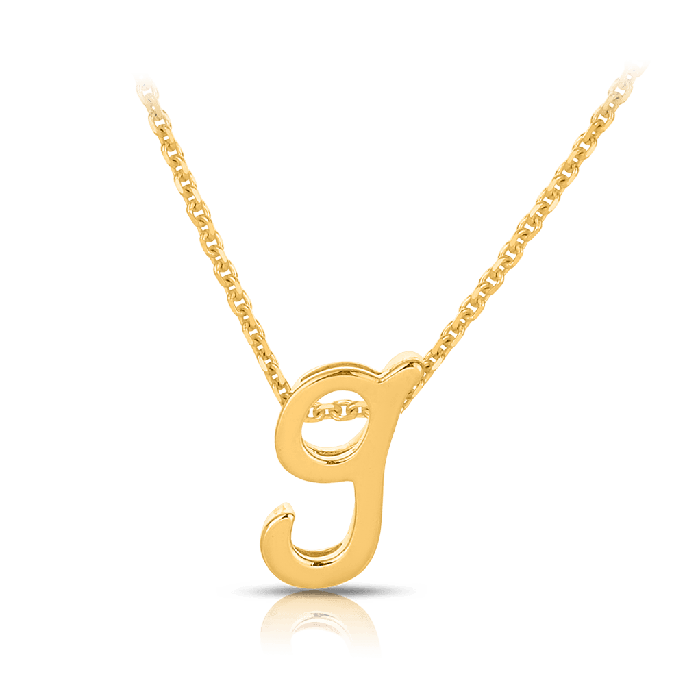 Initial Necklace in 9ct Yellow Gold - Wallace Bishop