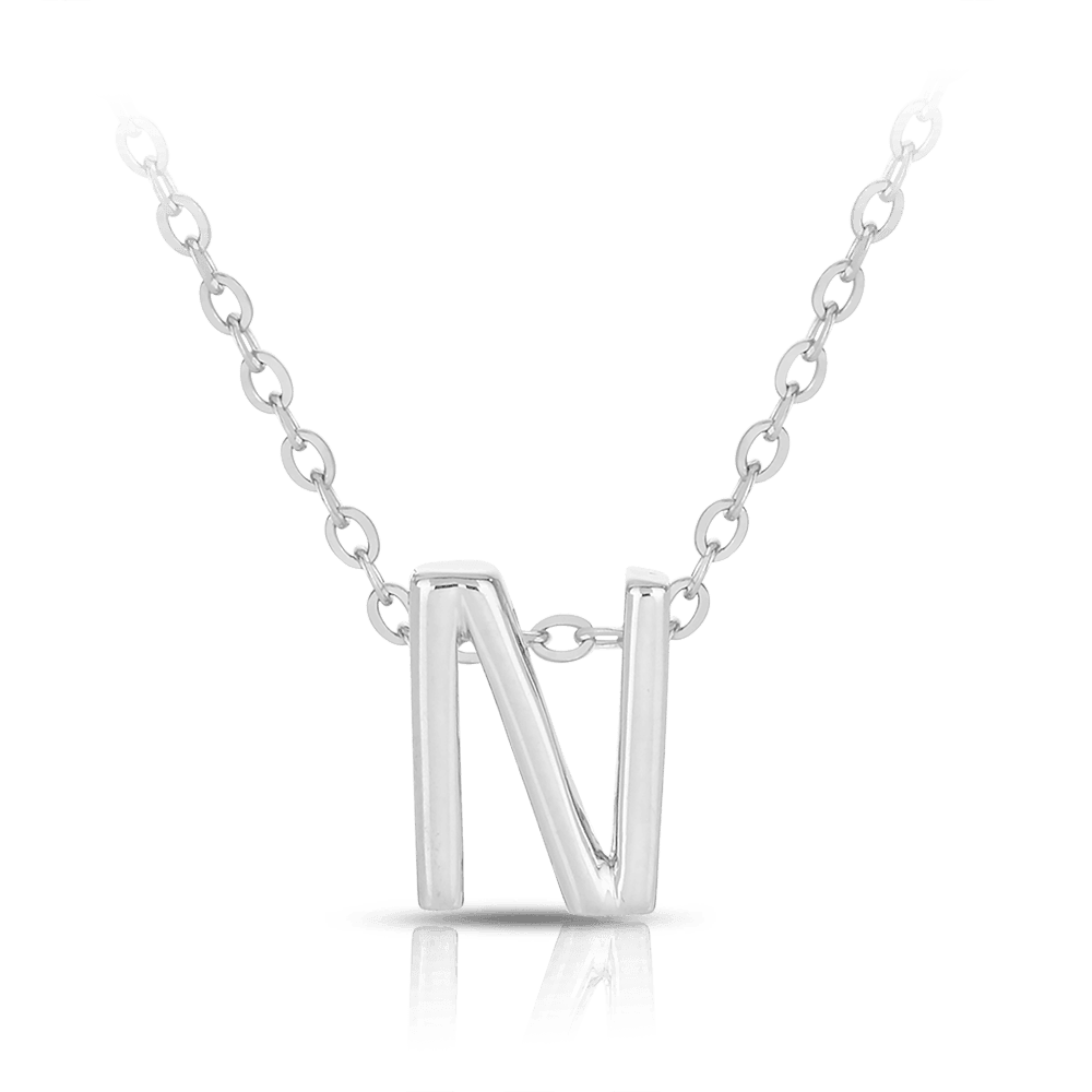 Initial Slider Necklace in Sterling Silver