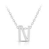 Initial Slider Necklace in Sterling Silver