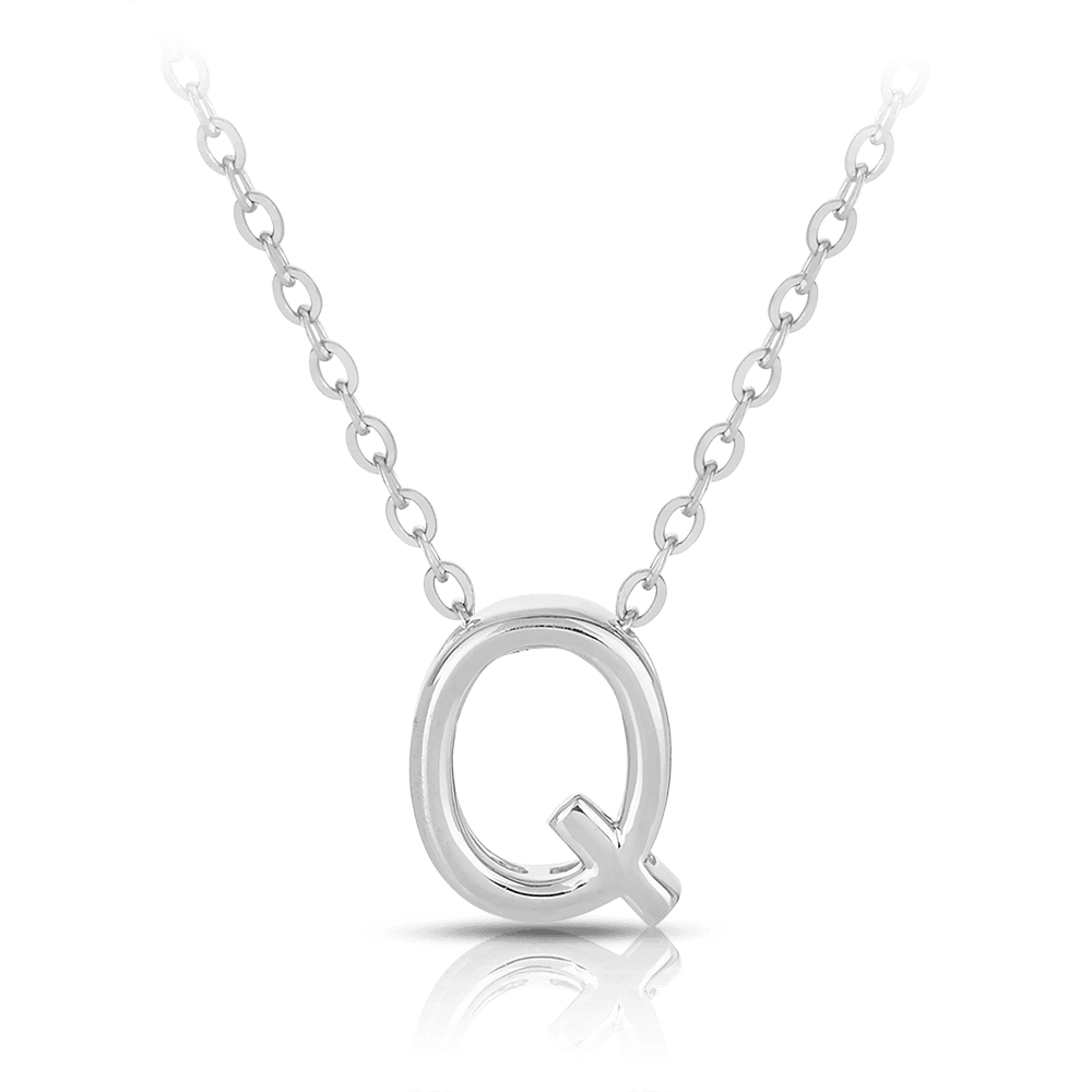 Initial Slider Necklace in Sterling Silver