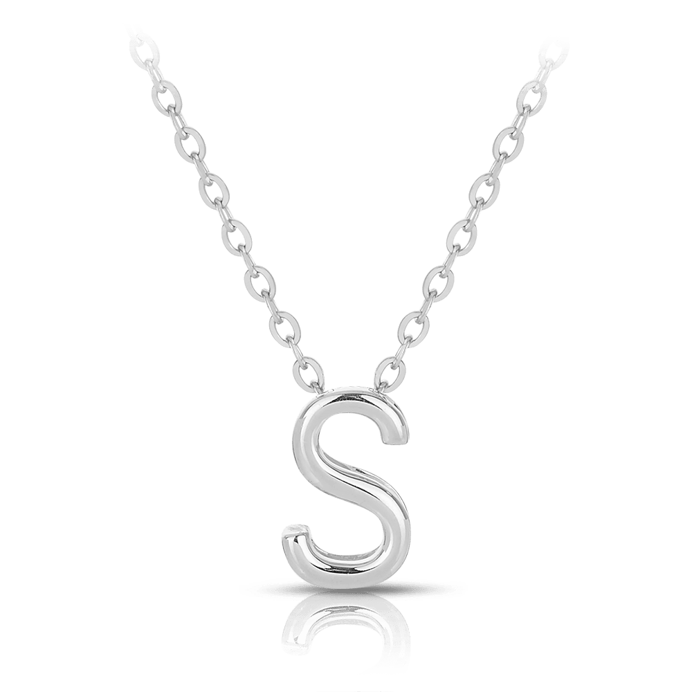 Initial Slider Necklace in Sterling Silver - Wallace Bishop