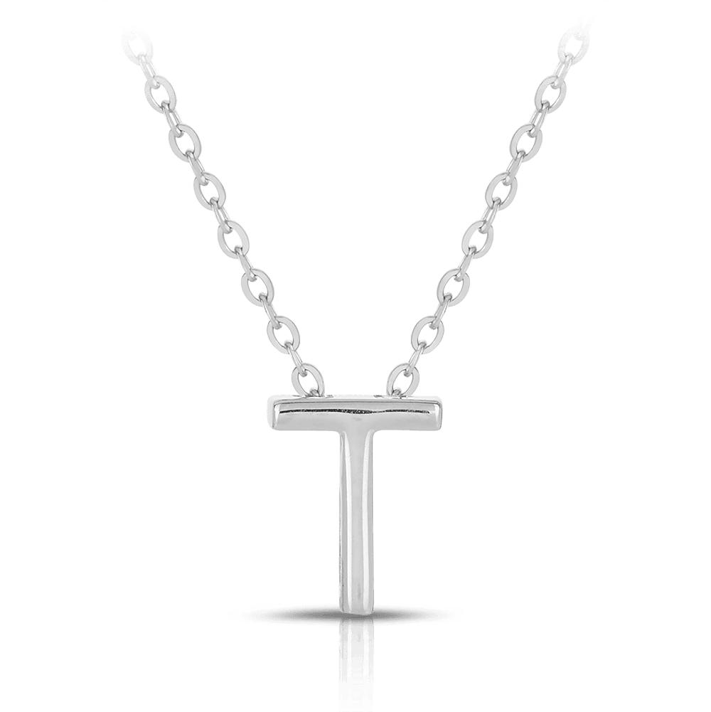 Initial Slider Necklace in Sterling Silver
