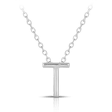 Initial Slider Necklace in Sterling Silver