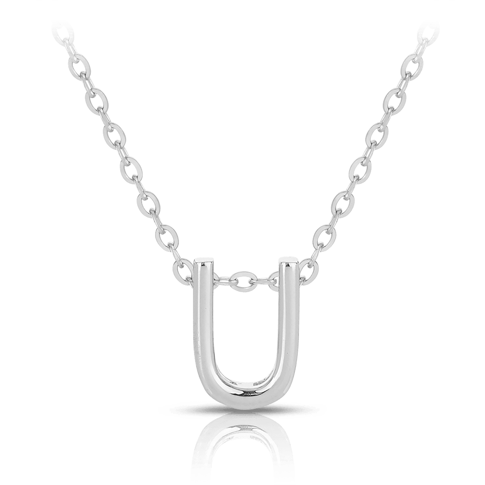 Initial Slider Necklace in Sterling Silver