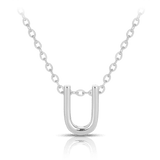 Initial Slider Necklace in Sterling Silver