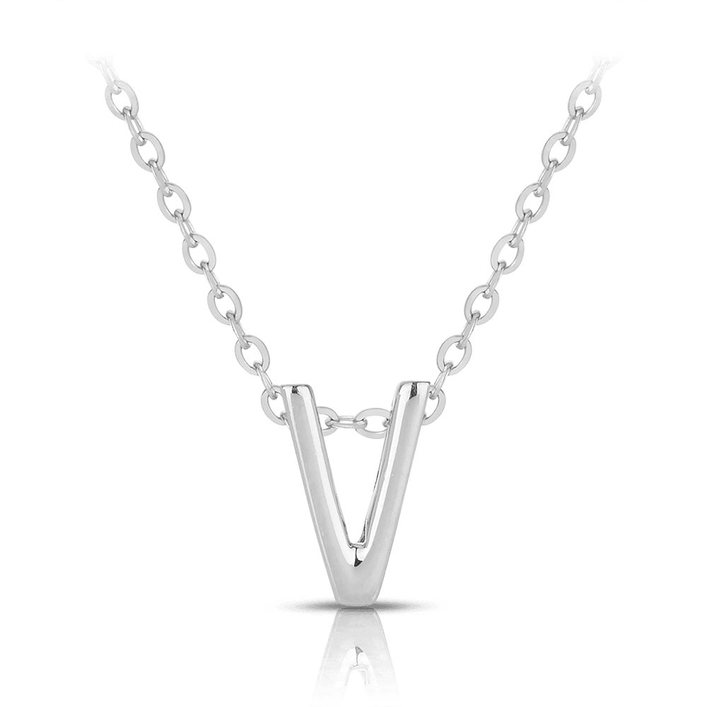 Initial Slider Necklace in Sterling Silver