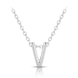 Initial Slider Necklace in Sterling Silver