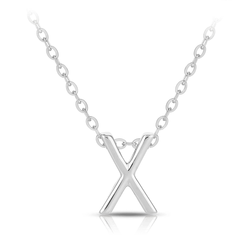 Initial Slider Necklace in Sterling Silver