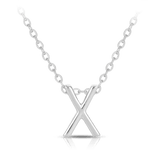 Initial Slider Necklace in Sterling Silver