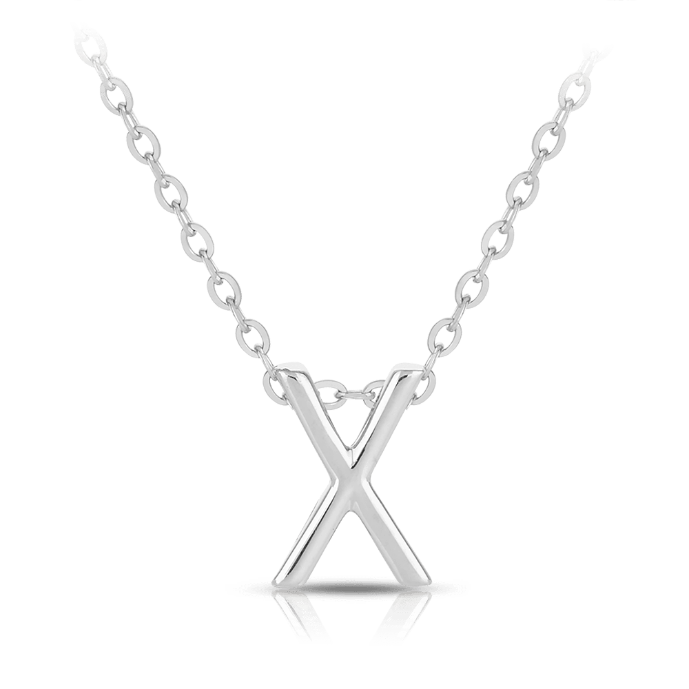 Initial Slider Necklace in Sterling Silver - Wallace Bishop