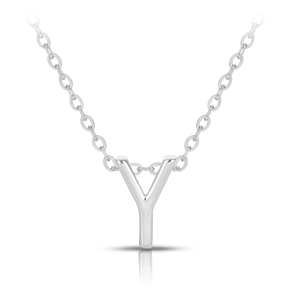 Initial Slider Necklace in Sterling Silver