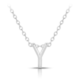 Initial Slider Necklace in Sterling Silver