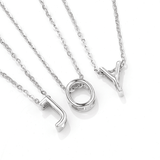 Initial Slider Necklace in Sterling Silver - Wallace Bishop
