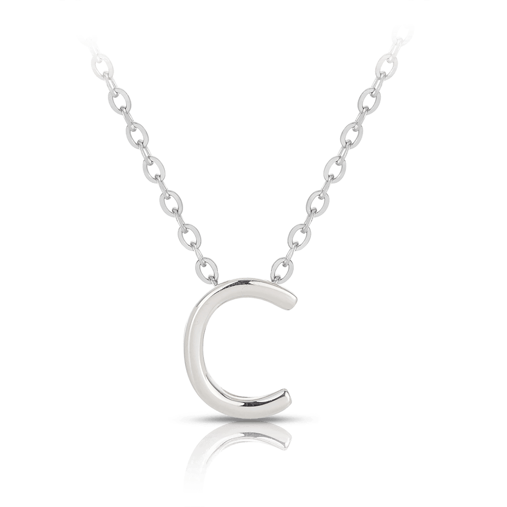 Initial Slider Necklace in Sterling Silver - Wallace Bishop