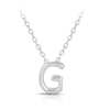 Initial Slider Necklace in Sterling Silver