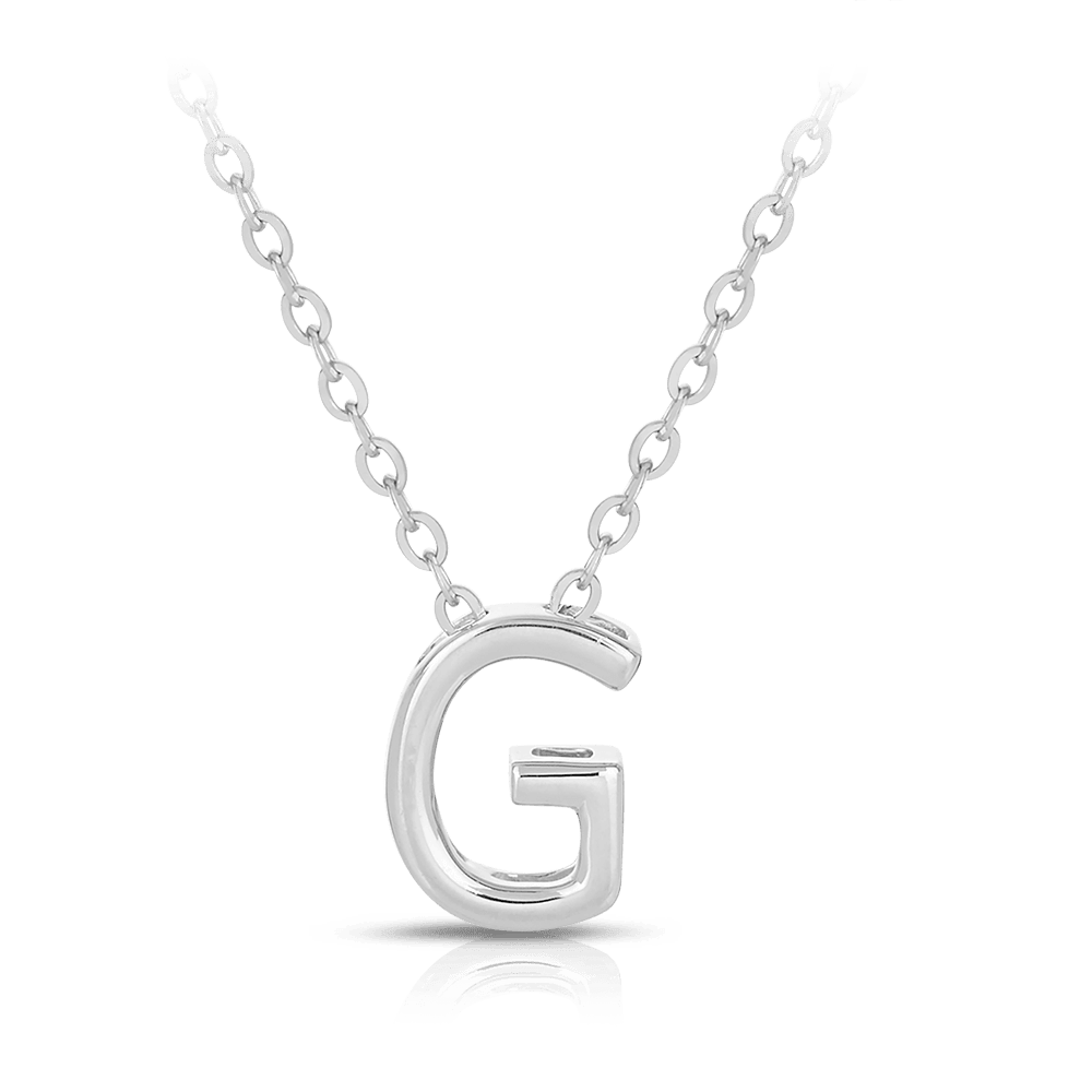 Initial Slider Necklace in Sterling Silver