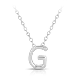 Initial Slider Necklace in Sterling Silver