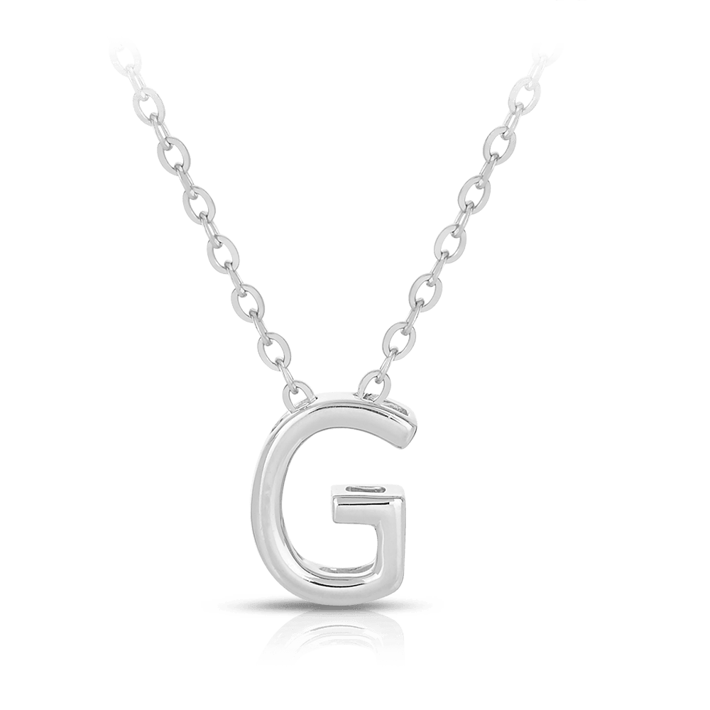 Initial Slider Necklace in Sterling Silver - Wallace Bishop