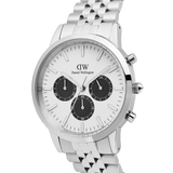 Daniel Wellington Iconic Chronograph Arch 5-Link Off- White Panda Silver