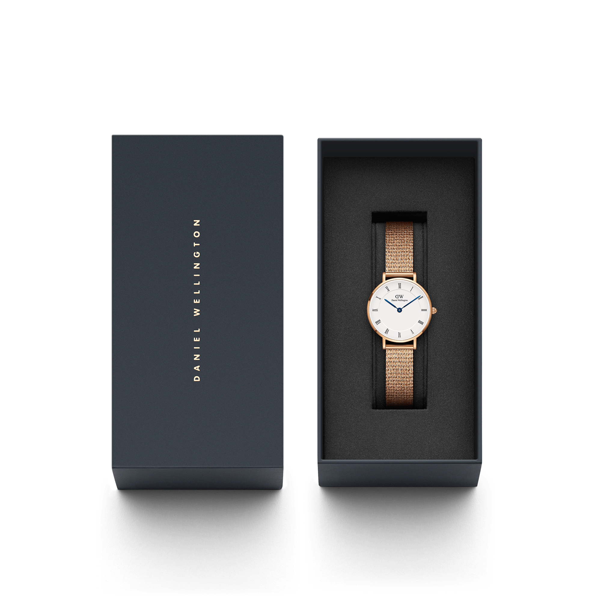 Daniel Wellington Petite Roman Numerals 28 Melrose RG White Watch