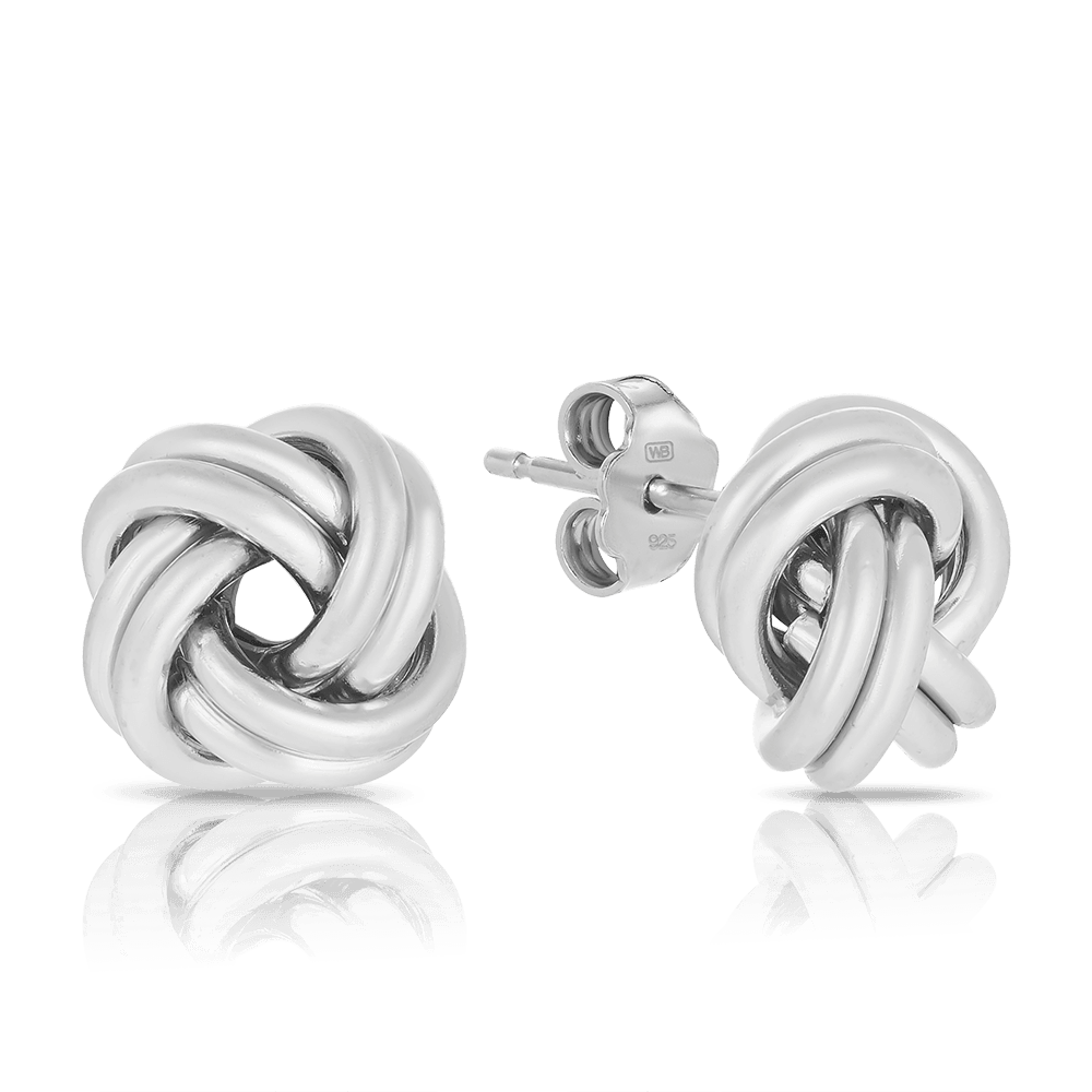 Knot Earrings in Sterling Silver - Wallace Bishop