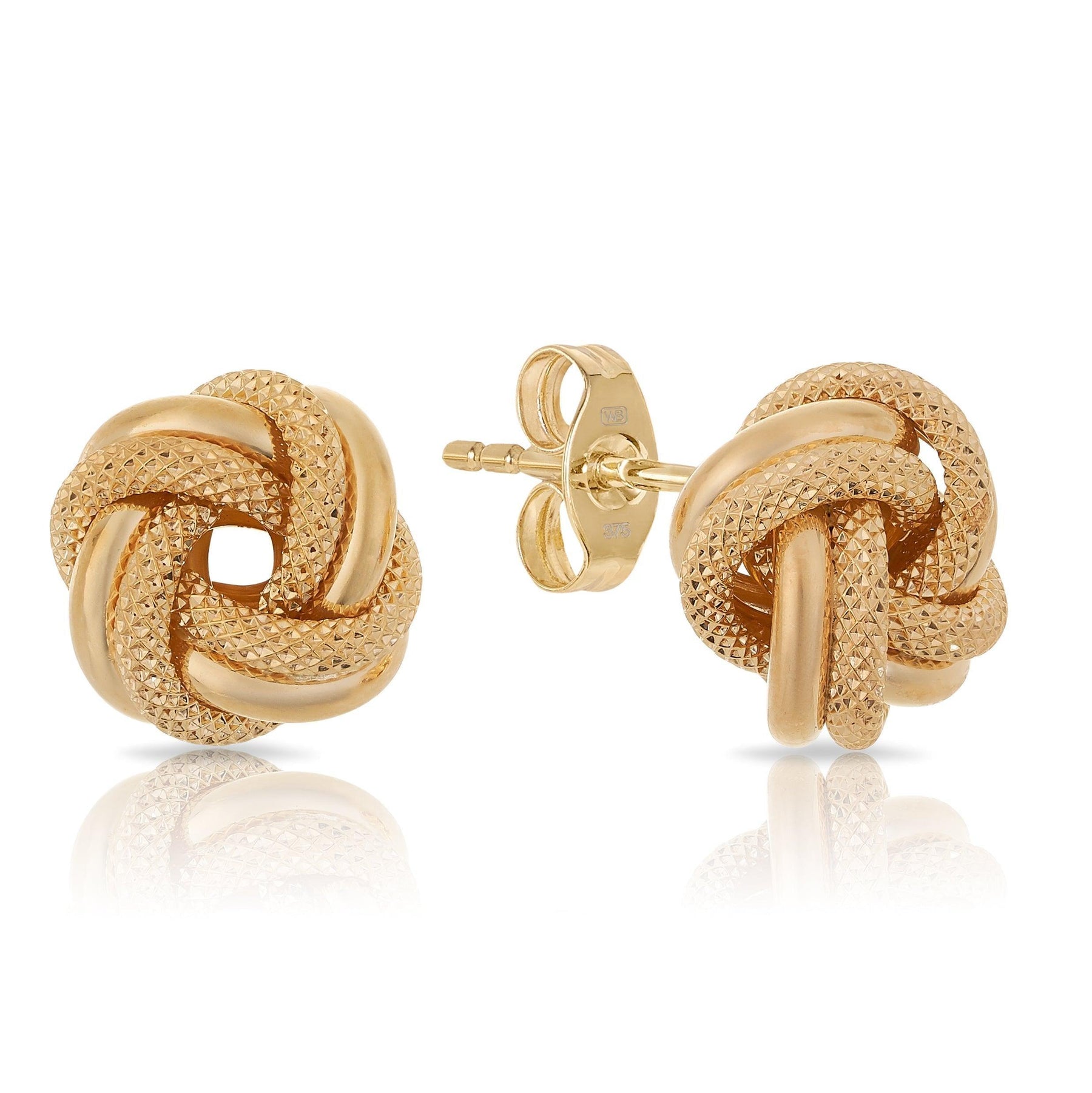 Knot Stud Earrings in 9ct Yellow Gold - Wallace Bishop