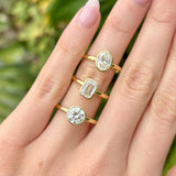 Everlasting 1.25ct TW Emerald Cut Lab-Grown Diamond Bezel Set Solitaire Engagement Ring in 18ct Yellow Gold