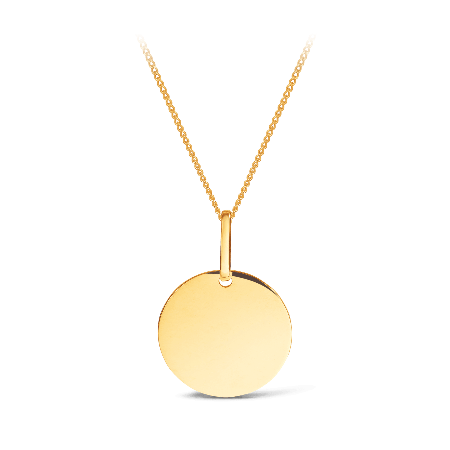 Large Solid Circle Pendant in 9ct Yellow Gold - Wallace Bishop