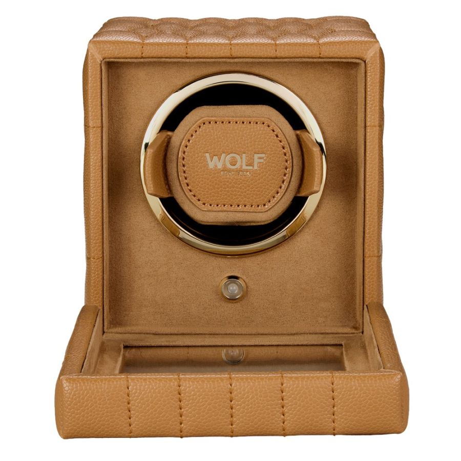 WOLF Lauren Single Watch Winder Tan 342107