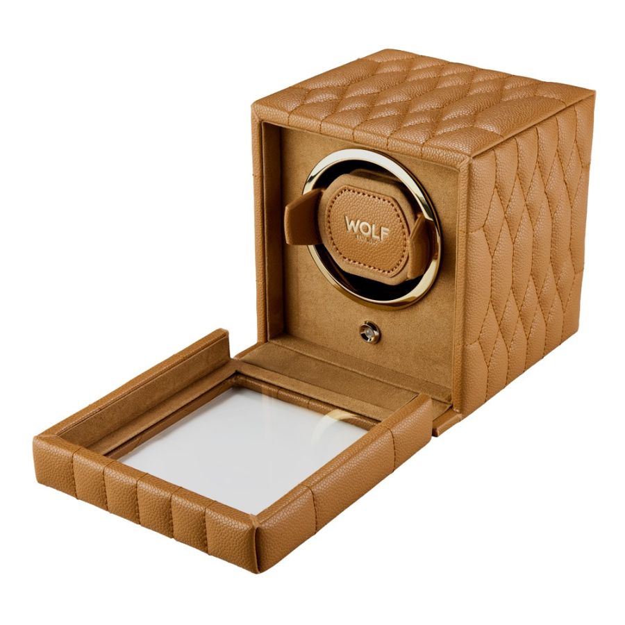 WOLF Lauren Single Watch Winder Tan 342107