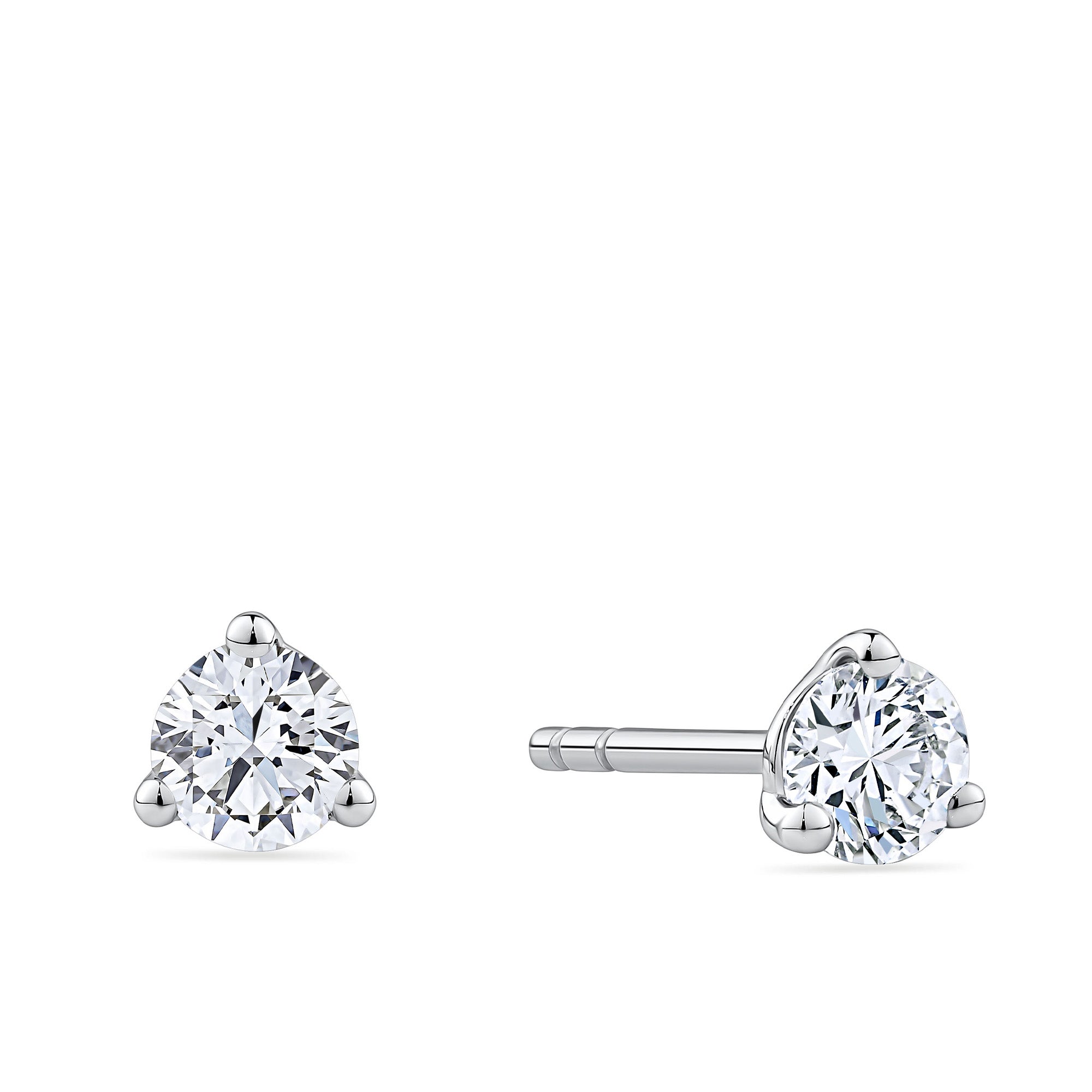 0.50ct TDW Lab-Grown Diamond Stud Earrings in Sterling Silver
