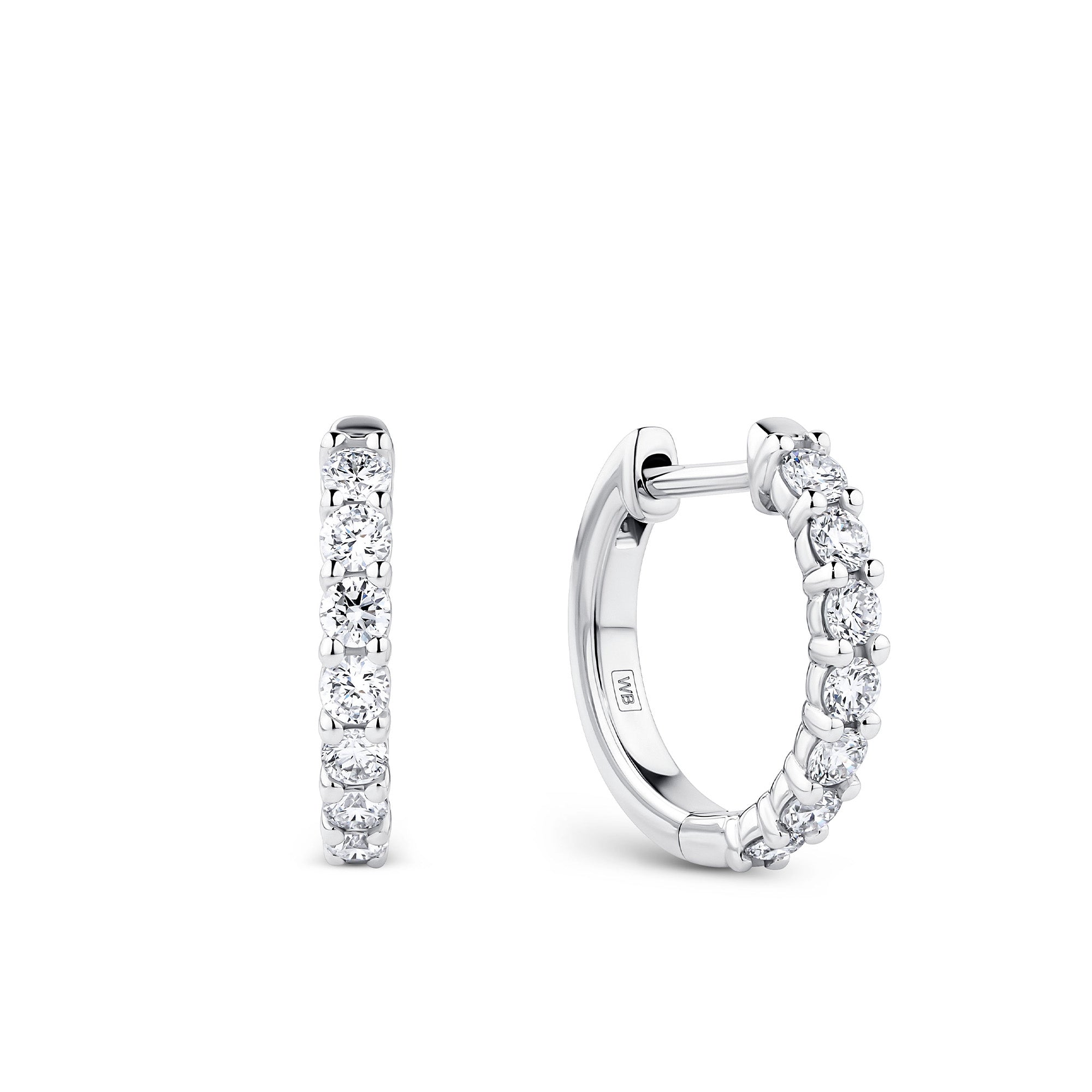 0.50ct TDW Lab-Grown Diamond Huggie Earrings in Sterling Silver
