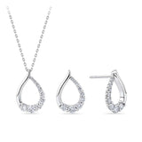1.00ct TDW Lab-Grown Diamond Pendant and Earrings Set in Sterling Silver