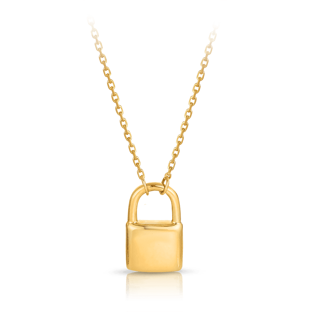 Lock Necklace in 9ct Yellow Gold - Wallace Bishop