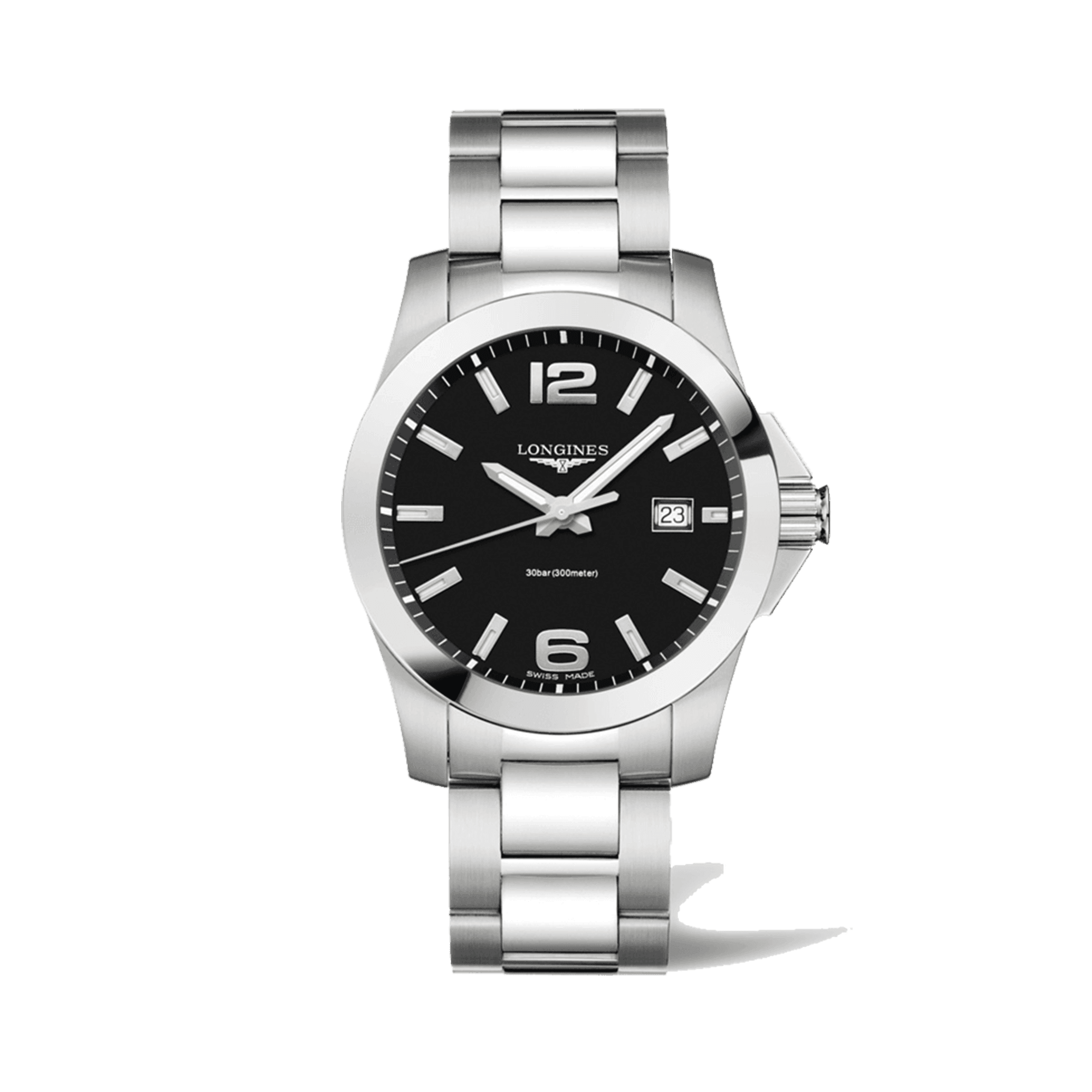 Longines Conquest Men's 41mm Stainless Steel Quartz Watch L3.759.4.58.6