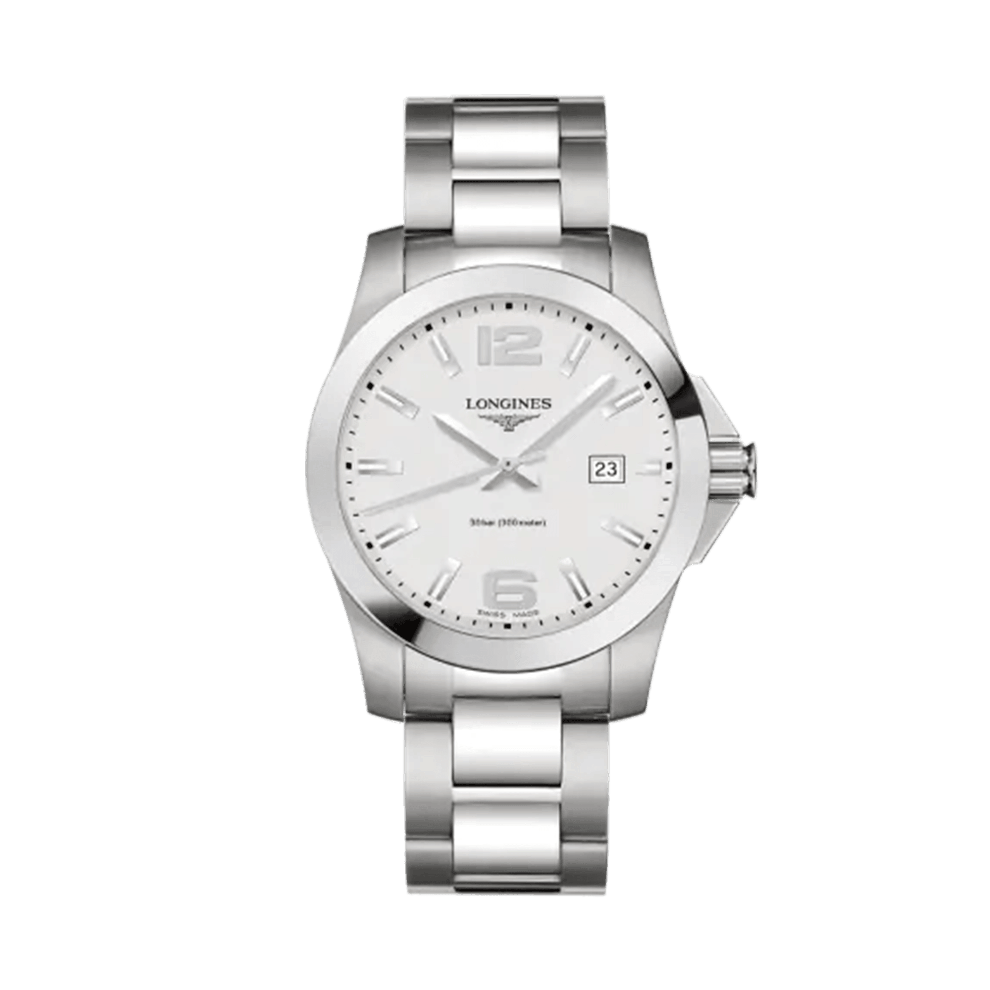 Longines Conquest Men's 41mm Stainless Steel Quartz Watch L3.759.4.76.6