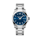 Longines Conquest Men's 43mm Stainless Steel Quartz Watch L3.760.4.96.6