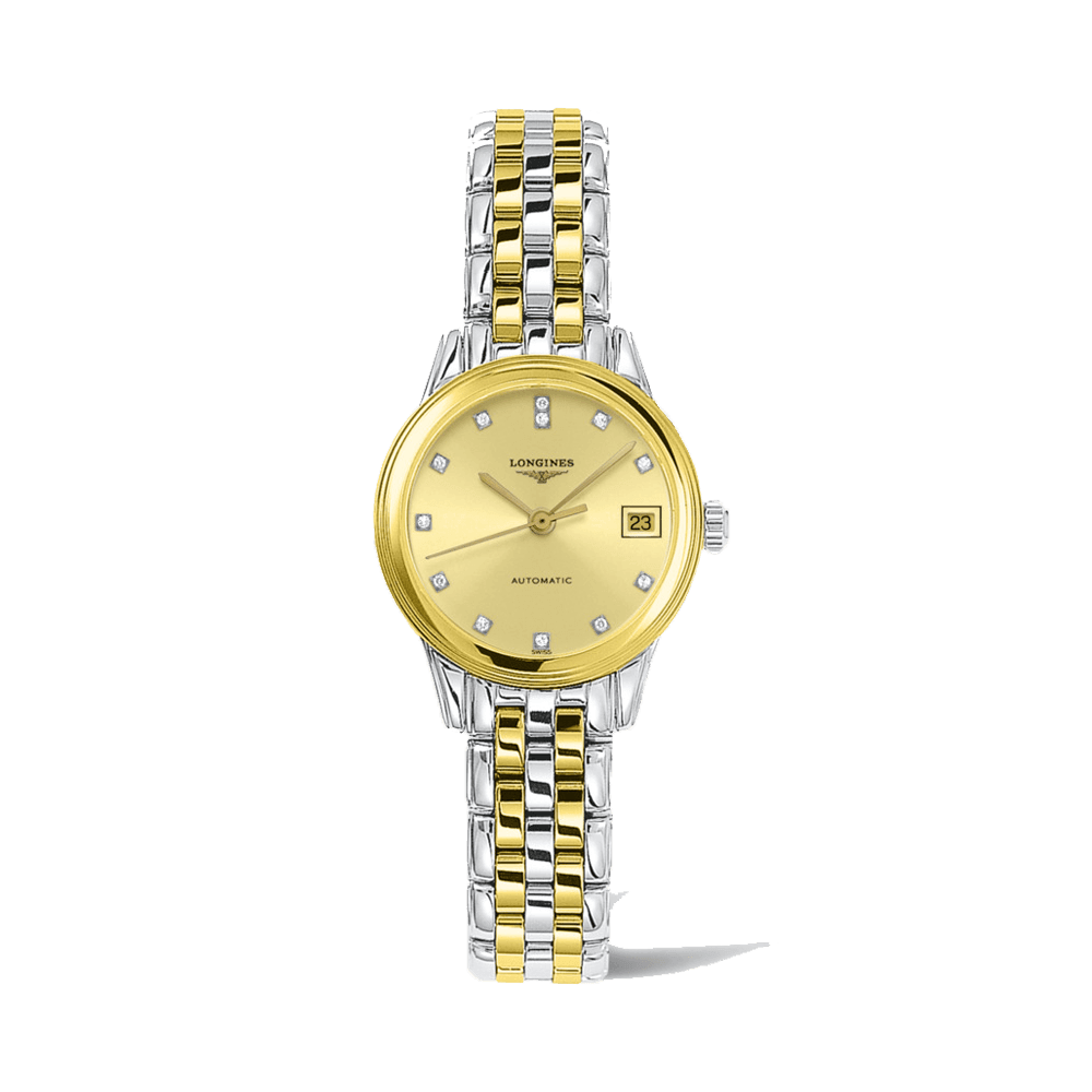 Longines Flagship Women's 26mm Automatic Women's Stainless Steel & Yellow Gold Automatic Watch L4.274.3.37.7