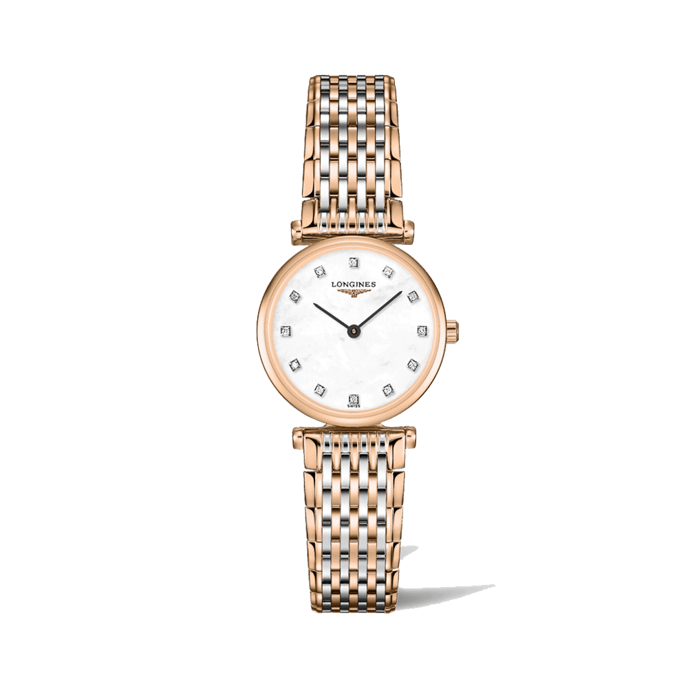 Longines La Grande Classique Women's 24mm Stainless Steel & 18ct Rose Gold Quartz Watch L4.209.1.97.7 - Wallace Bishop