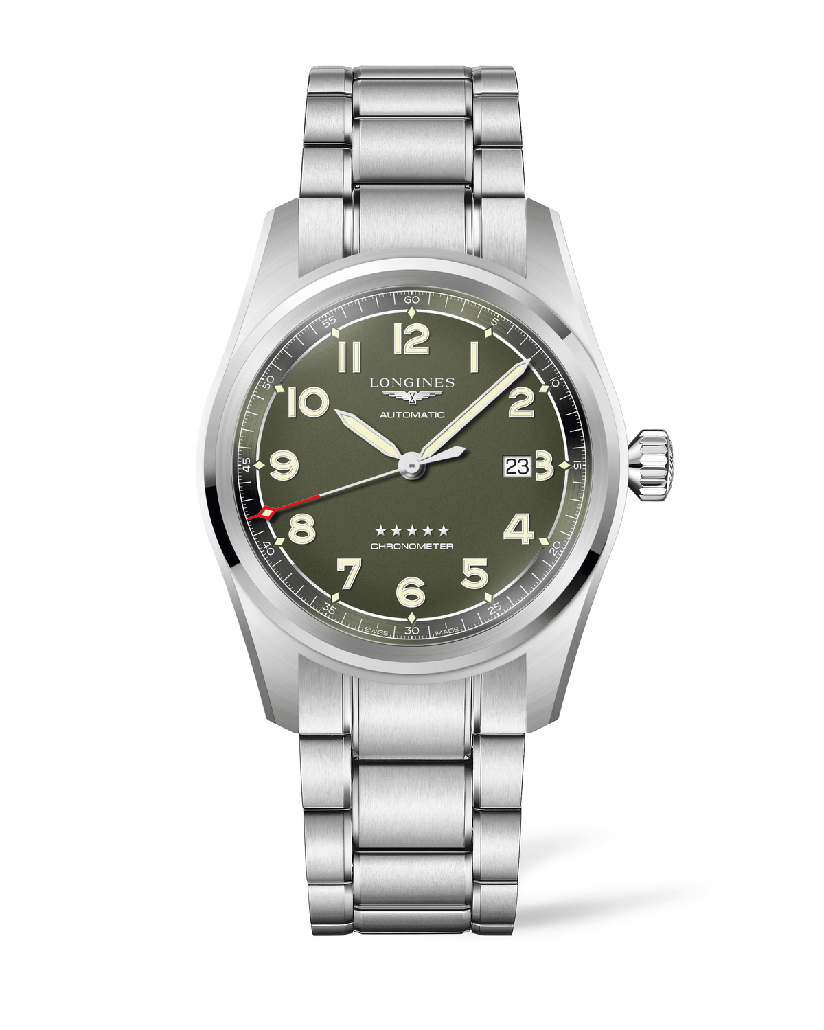 Longines Spirit Men's 42mm Stainless Steel Chronometer Watch L3.811.4.03.6 - Wallace Bishop