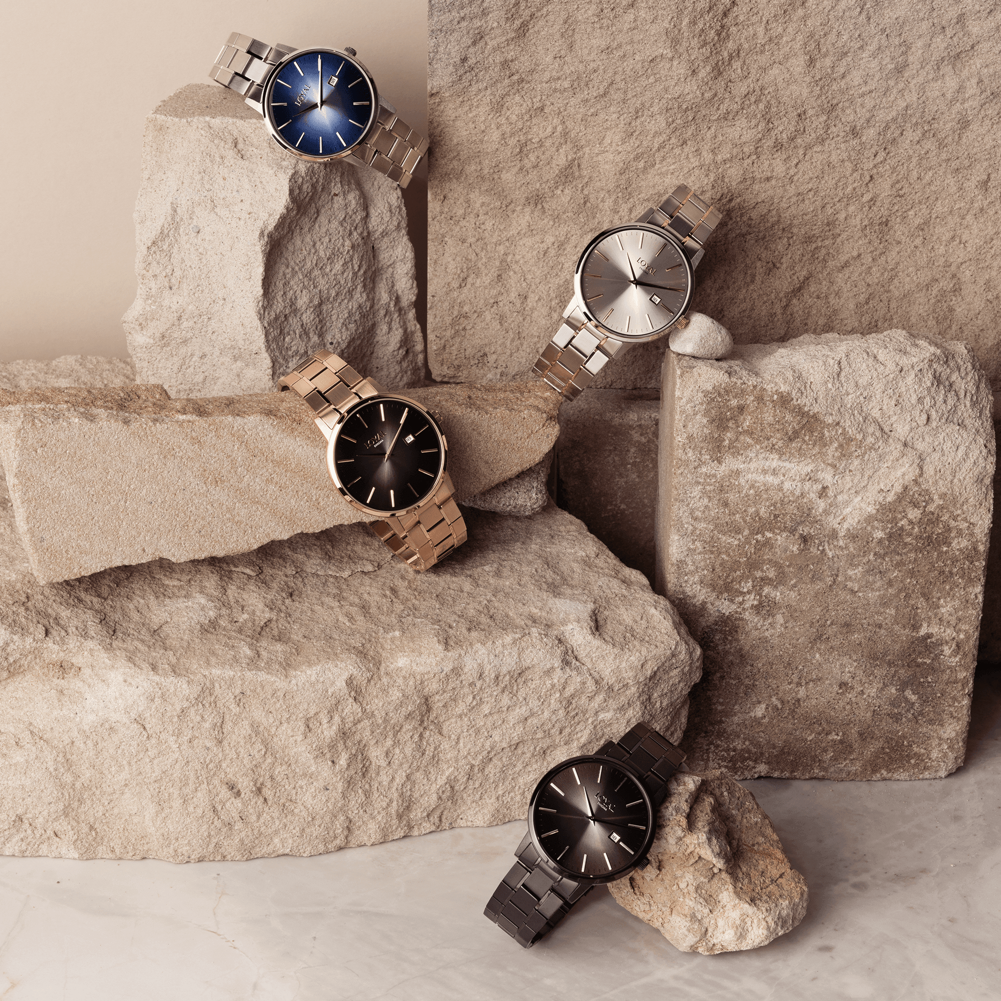 Loyal Enigma Men's 41mm Rose PVD Quartz Watch - Wallace Bishop