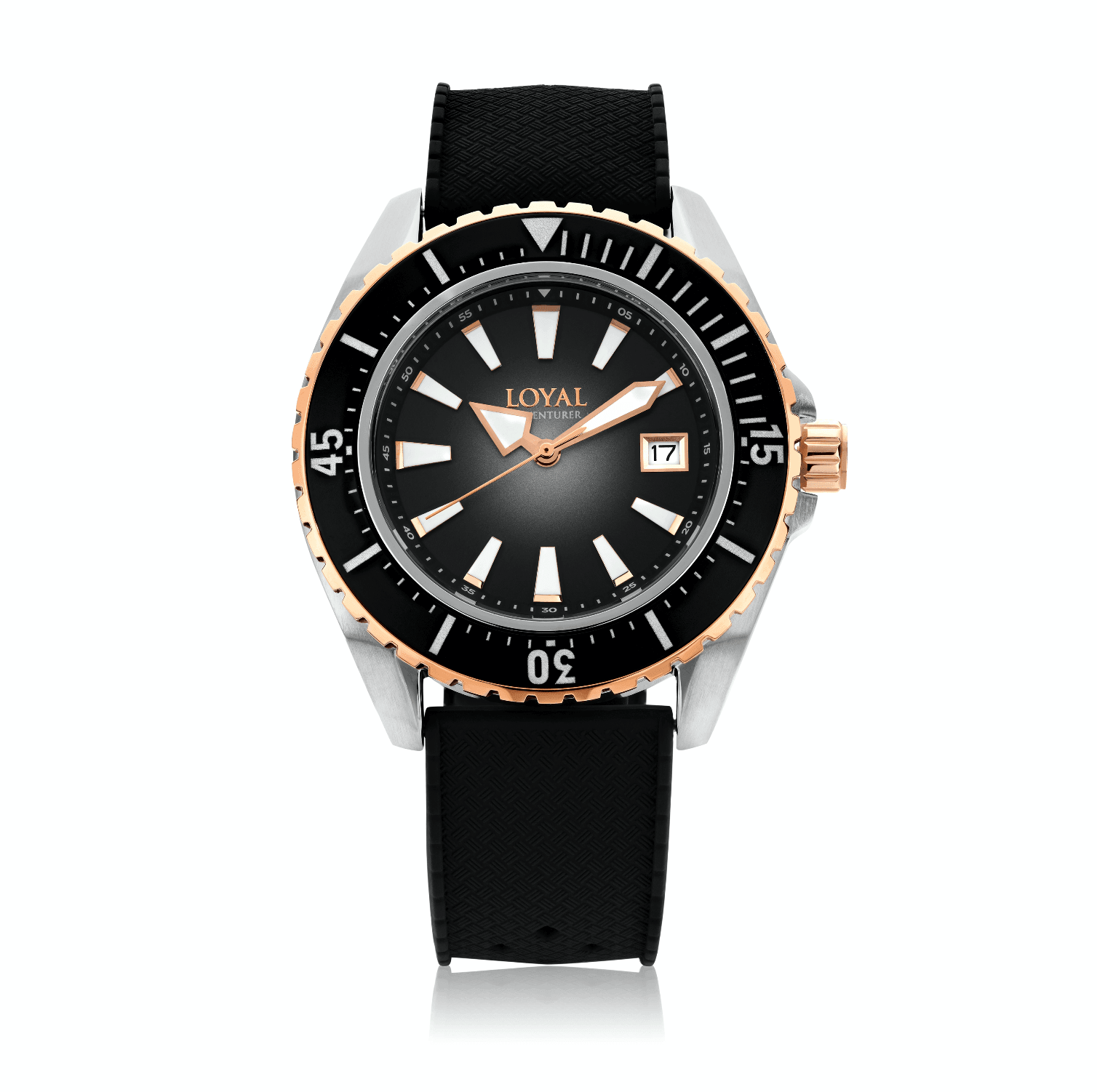 Loyal Men's Adventurer Quartz Diver Watch Grey Dial