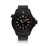 Loyal Men's Scuba Black Quartz 2000m Diver Watch Black Dial