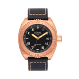 Loyal Men's Scuba Bronze Quartz Diver Watch Black Dial