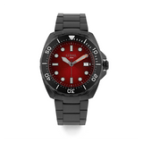 Loyal Scuba Diver Men's 44mm Black and Steel Quartz Watch