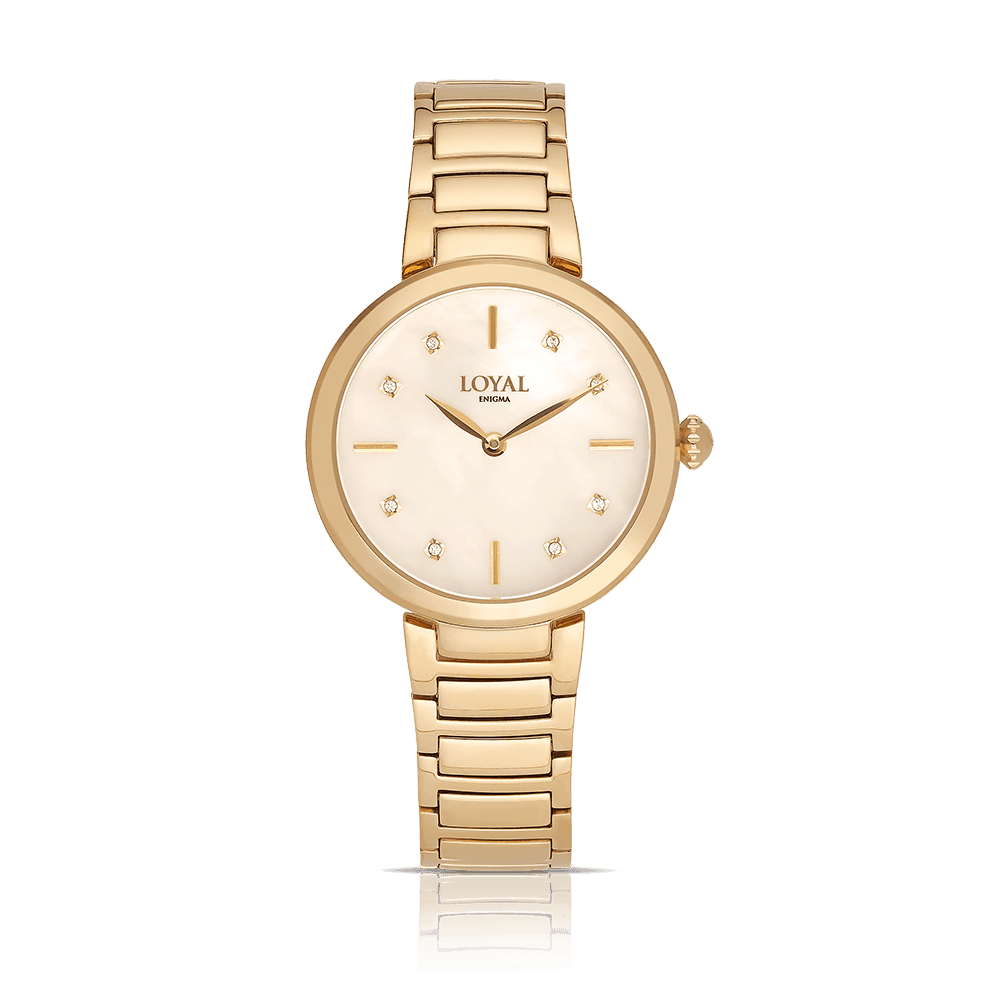 Loyal Women's Enigma Gold PVD Quartz Dress Watch Mother-Of-Pearl Dial - Wallace Bishop
