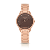 Loyal Women's Enigma Rose PVD Quartz Dress Watch Brown Dial - Wallace Bishop