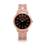 Loyal Women's Enigma Rose PVD Quartz Dress Watch Grey Dial